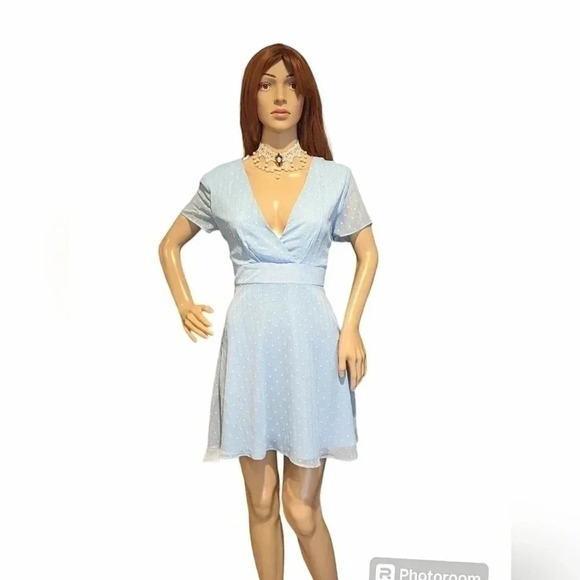 Superdown Sparkly Blue Mini Dress from Revolve/Summer Dress - Picture 1 of 7